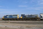 CSX 6078 & 1154 work the yard